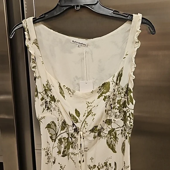 💕REFORMATION💕 Leni Dress ~ Sage Brush Floral Print Medium M NWT
